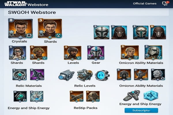 Navigating the SWGOH Webstore: Tips for Savvy Shoppers