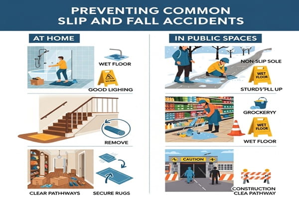 Preventing Common Slip and Fall Accidents at Home and in Public Spaces