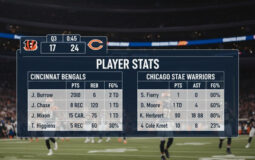 Bengals vs Chicago Bears Match Player Stats